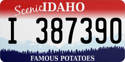 ID license plate I387390