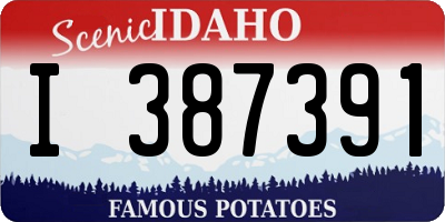 ID license plate I387391