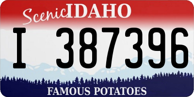 ID license plate I387396
