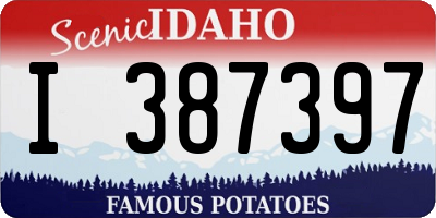 ID license plate I387397