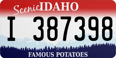 ID license plate I387398
