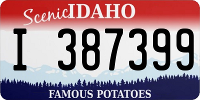 ID license plate I387399
