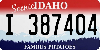 ID license plate I387404