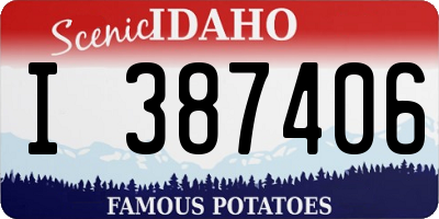 ID license plate I387406