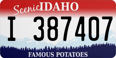 ID license plate I387407