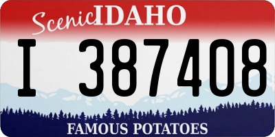ID license plate I387408