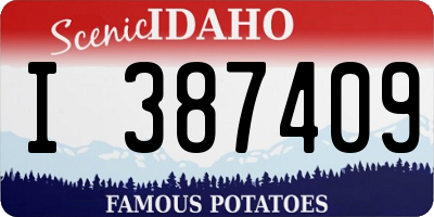 ID license plate I387409