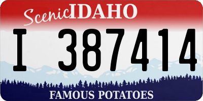 ID license plate I387414