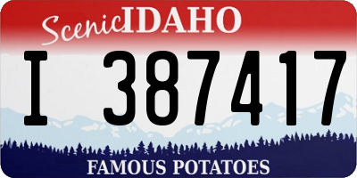 ID license plate I387417
