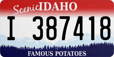 ID license plate I387418