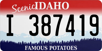 ID license plate I387419