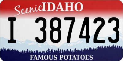ID license plate I387423