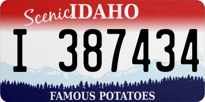 ID license plate I387434