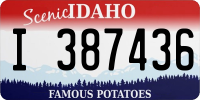 ID license plate I387436