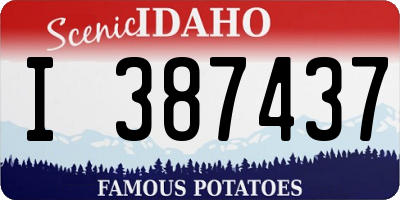 ID license plate I387437