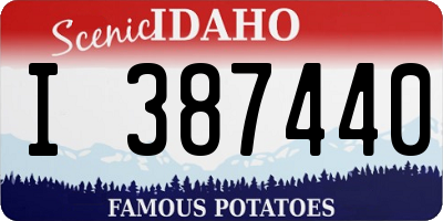 ID license plate I387440