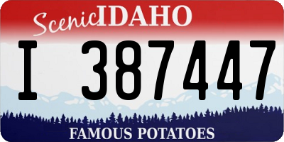 ID license plate I387447