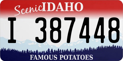 ID license plate I387448