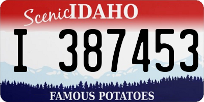 ID license plate I387453