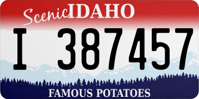 ID license plate I387457