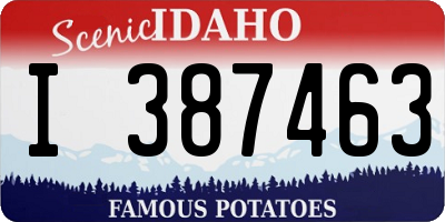 ID license plate I387463