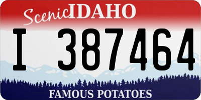ID license plate I387464
