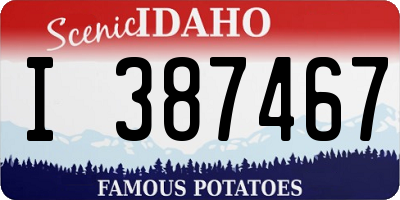 ID license plate I387467