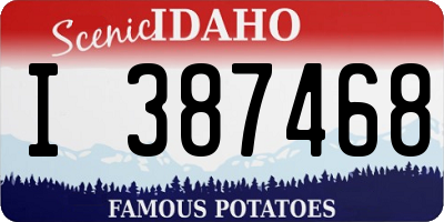 ID license plate I387468