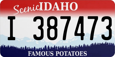 ID license plate I387473