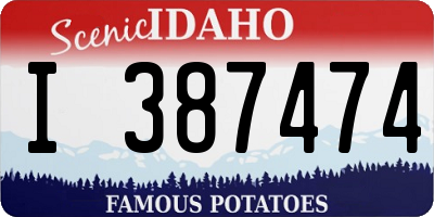 ID license plate I387474