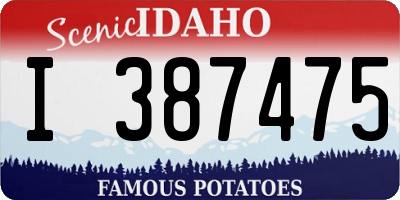 ID license plate I387475
