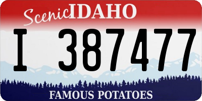 ID license plate I387477