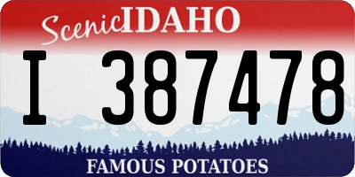 ID license plate I387478