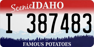 ID license plate I387483