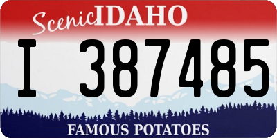 ID license plate I387485