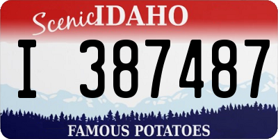 ID license plate I387487