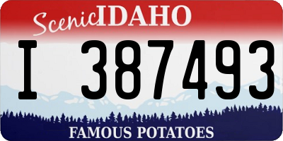 ID license plate I387493