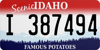 ID license plate I387494