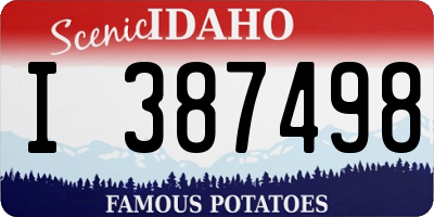 ID license plate I387498