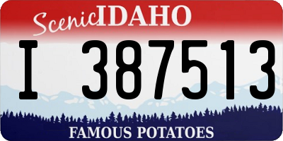 ID license plate I387513