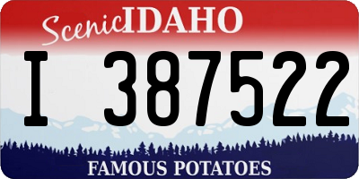 ID license plate I387522