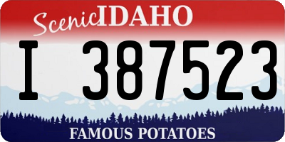 ID license plate I387523