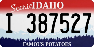ID license plate I387527