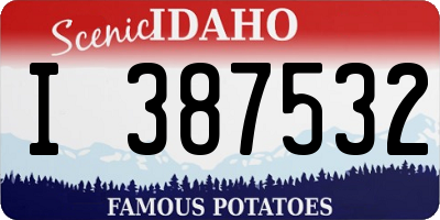 ID license plate I387532
