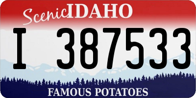 ID license plate I387533