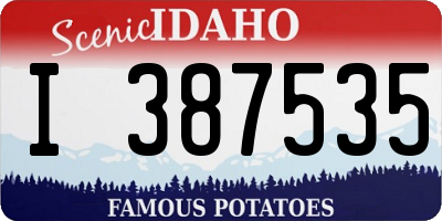 ID license plate I387535