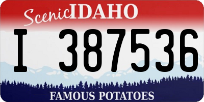 ID license plate I387536