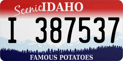 ID license plate I387537