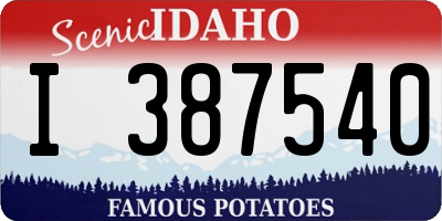 ID license plate I387540