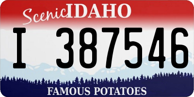 ID license plate I387546
